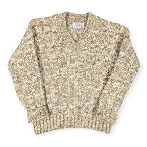 Vintage Orvis Sweater Women's S/M Fishing Tackle Manchester Chunky Knit V-Neck